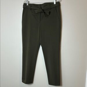 LOFT Dark Olive Tie-Waist  Pants Marisa size 8